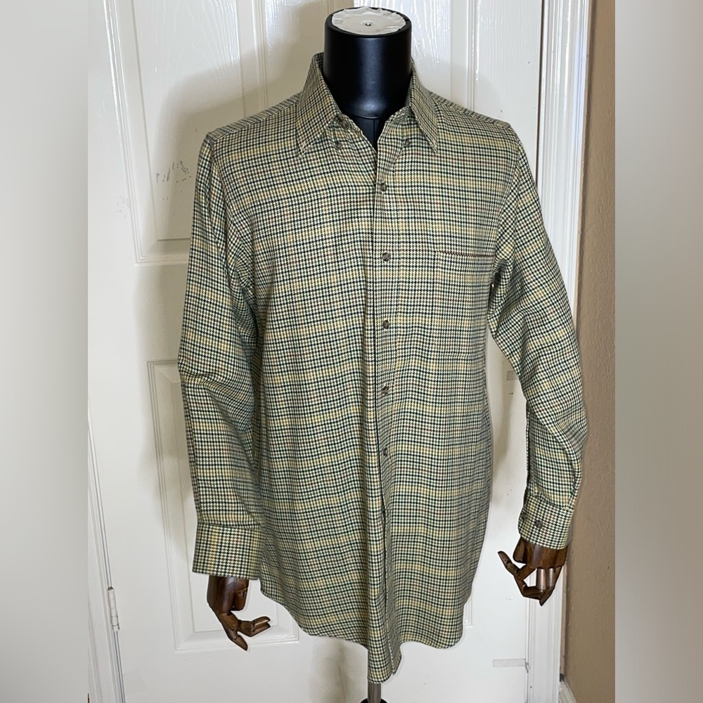 Charles F. Orvis Signature Collection Cotton, Wool Blend Herringbone Plaid Large - Picture 10 of 12